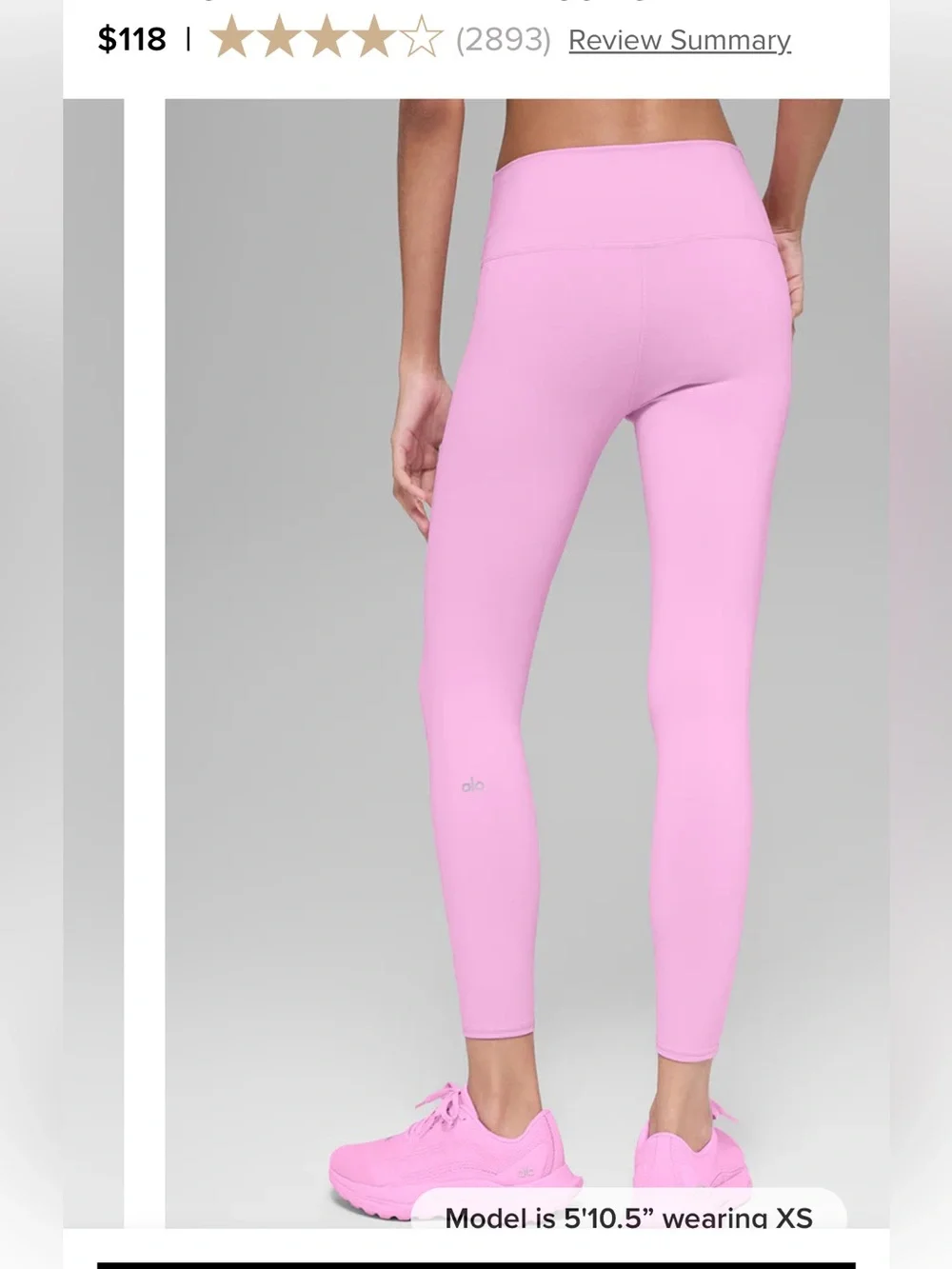 Pink alo leggings